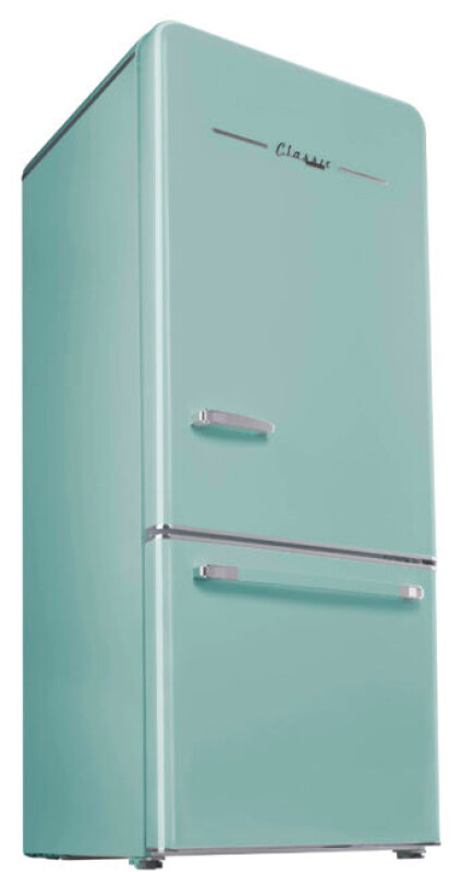 Classic Retro 30 in 17.7 cu. ft. Frost Free Retro Bottom Freezer Refrigerator UGP510LTAC