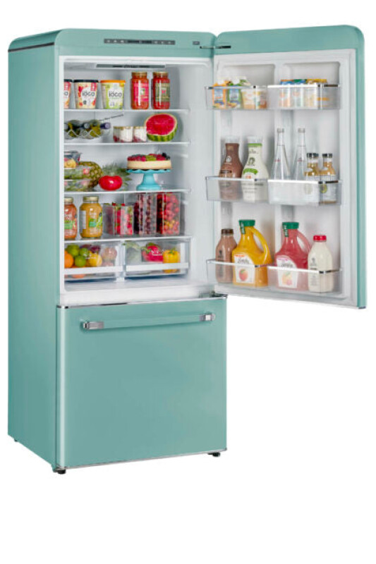 Classic Retro 30 in 17.7 cu. ft. Frost Free Retro Bottom Freezer Refrigerator UGP510LTAC