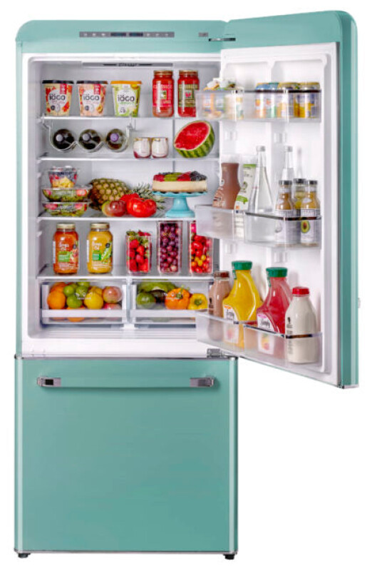 Classic Retro 30 in 17.7 cu. ft. Frost Free Retro Bottom Freezer Refrigerator UGP510LTAC