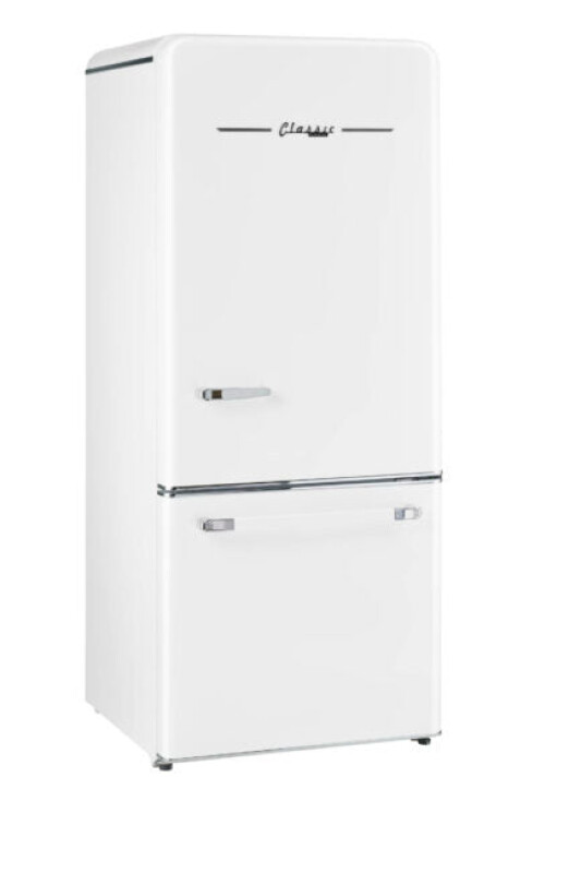Classic Retro 30 in 17.7 cu. ft. Frost Free Retro Bottom Freezer Refrigerator UGP510LWAC
