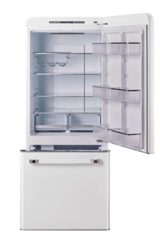 Classic Retro 30 in 17.7 cu. ft. Frost Free Retro Bottom Freezer Refrigerator UGP510LWAC