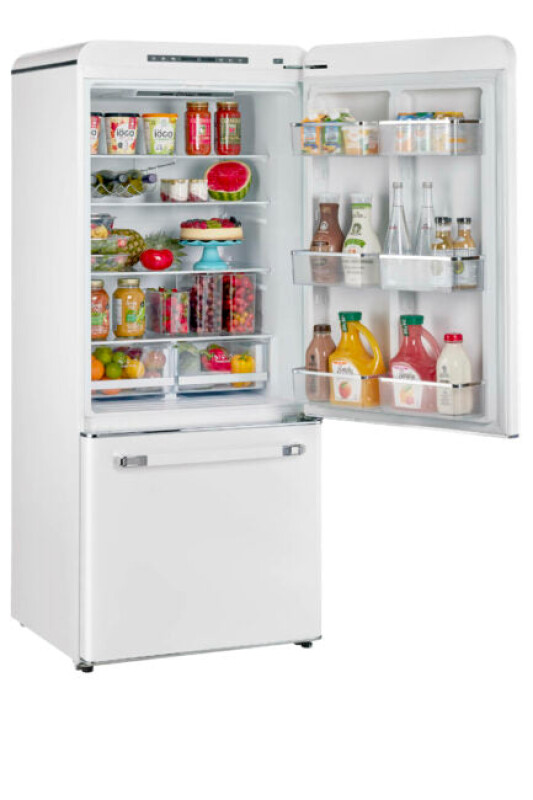 Classic Retro 30 in 17.7 cu. ft. Frost Free Retro Bottom Freezer Refrigerator UGP510LWAC