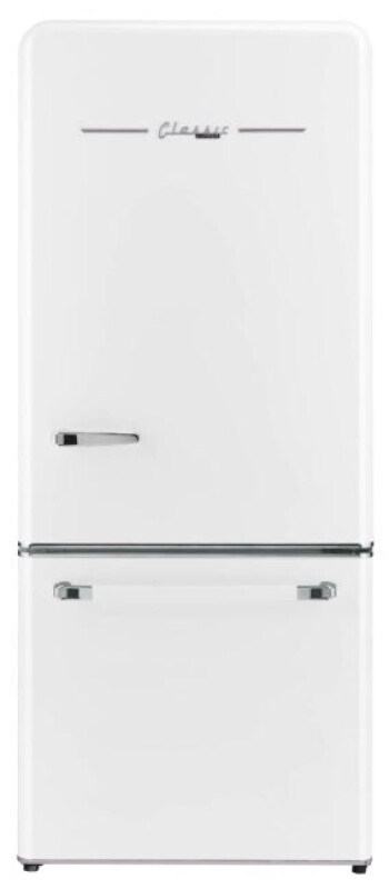 Classic Retro 30 in 17.7 cu. ft. Frost Free Retro Bottom Freezer Refrigerator UGP510LWAC