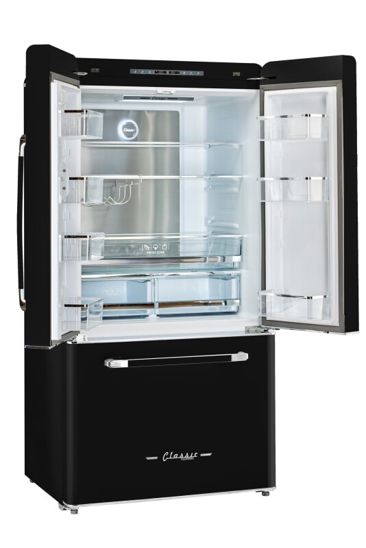 Classic Retro 36-inch 21.4 cu. ft. Frost Free French Door Counter Depth Refrigerator with Built-In Ice Maker® UGP595LBAC