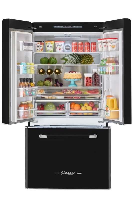 Classic Retro 36-inch 21.4 cu. ft. Frost Free French Door Counter Depth Refrigerator with Built-In Ice Maker® UGP595LBAC