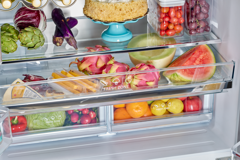 Classic Retro 36-inch 21.4 cu. ft. Frost Free French Door Counter Depth Refrigerator with Built-In Ice Maker® UGP595LBAC