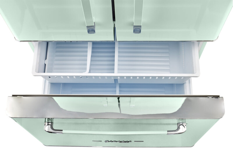Classic Retro 36-inch 21.4 cu. ft. Frost Free French Door Counter Depth Refrigerator with Built-In Ice Maker® UGP595LLGAC
