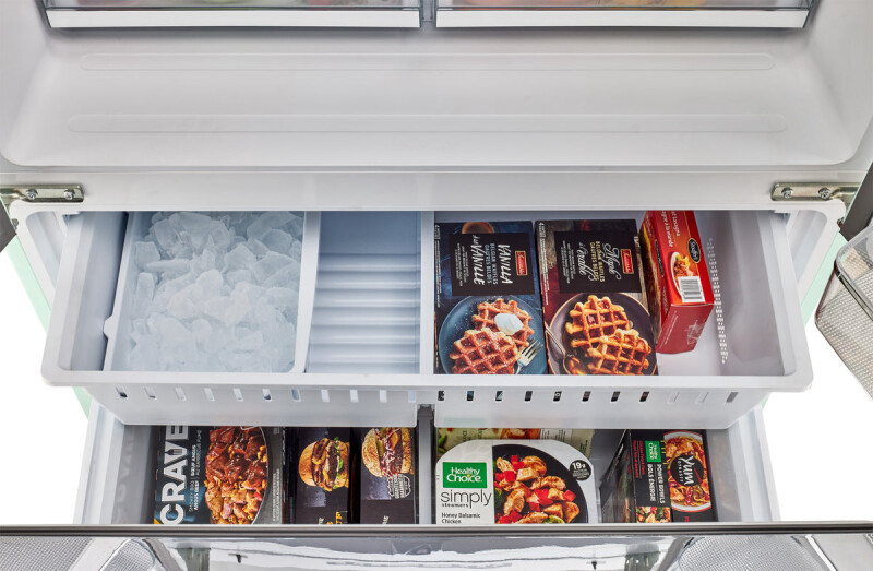 Classic Retro 36-inch 21.4 cu. ft. Frost Free French Door Counter Depth Refrigerator with Built-In Ice Maker® UGP595LLGAC