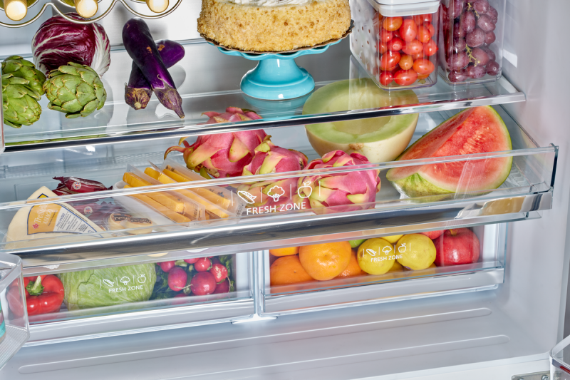 Classic Retro 36-inch 21.4 cu. ft. Frost Free French Door Counter Depth Refrigerator with Built-In Ice Maker® UGP595LLGAC