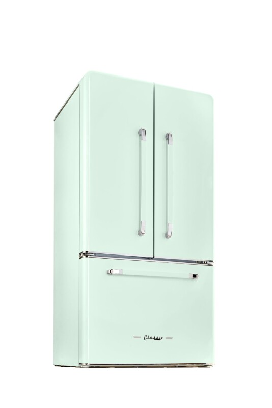 Classic Retro 36-inch 21.4 cu. ft. Frost Free French Door Counter Depth Refrigerator with Built-In Ice Maker® UGP595LLGAC