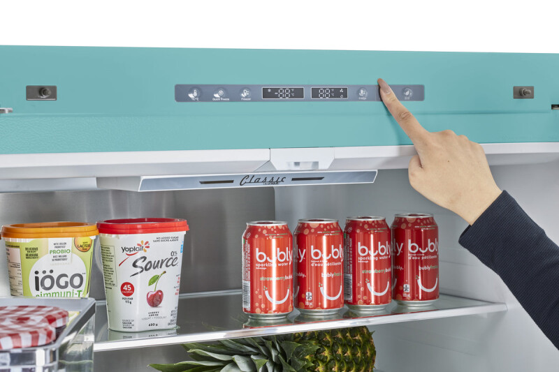 Classic Retro 36-inch 21.4 cu. ft. Frost Free French Door Counter Depth Refrigerator with Built-In Ice Maker® UGP595LTAC