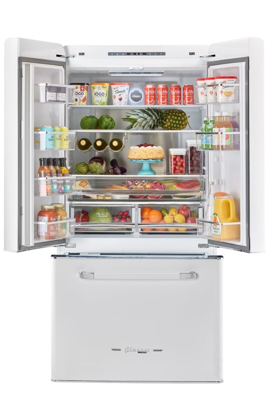 Classic Retro 36-inch 21.4 cu. ft. Frost Free French Door Counter Depth Refrigerator with Built-In Ice Maker - ® UGP595LWAC