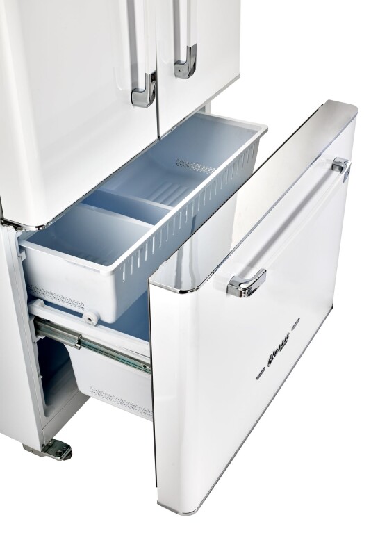 Classic Retro 36-inch 21.4 cu. ft. Frost Free French Door Counter Depth Refrigerator with Built-In Ice Maker - ® UGP595LWAC