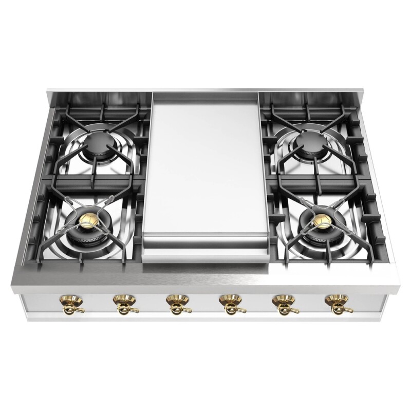 Nostalgie II 36 inch Built-In Gas Rangetop with Griddle, in UHCP36FNSSGLP