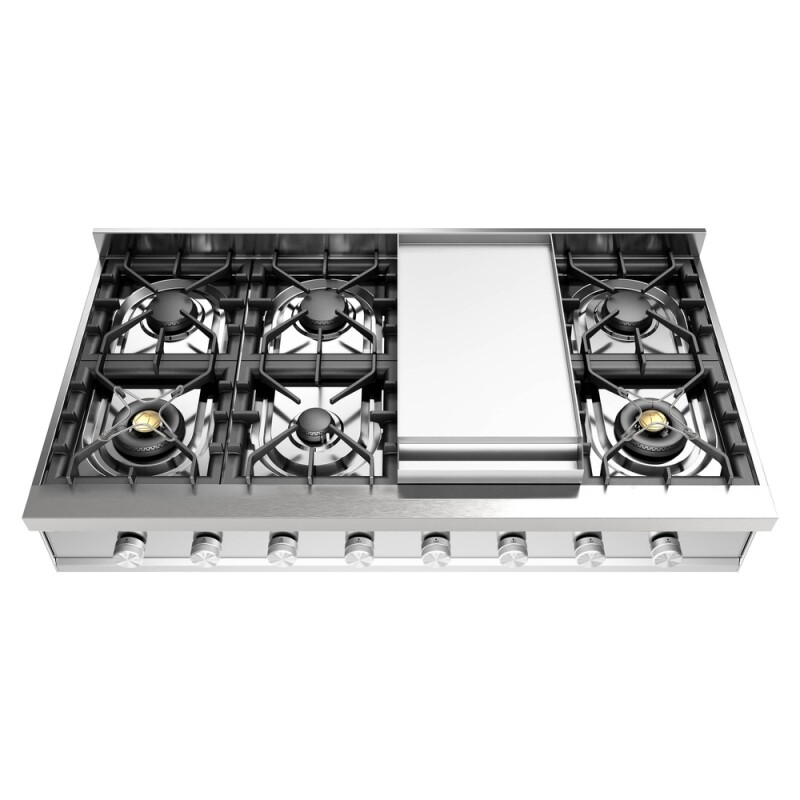 Professional Plus II 48 inch Built-In Gas Rangetop with Griddle, in UHCP48FSS