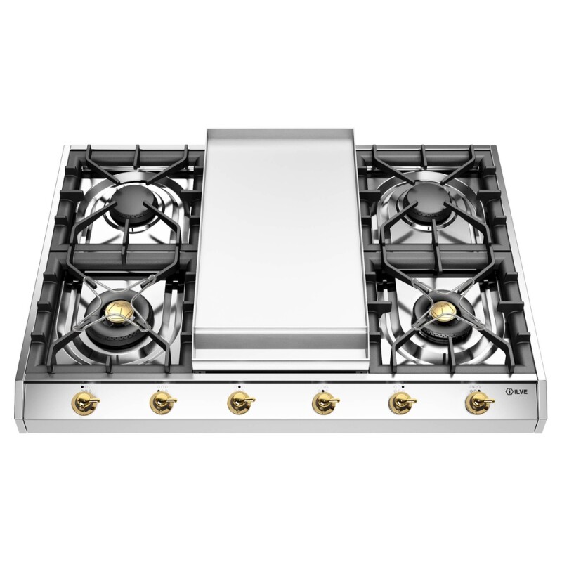 Nostalgie II 36 inch Built-In Gas Cooktop with Griddle, in UHCP965FNSSGLP