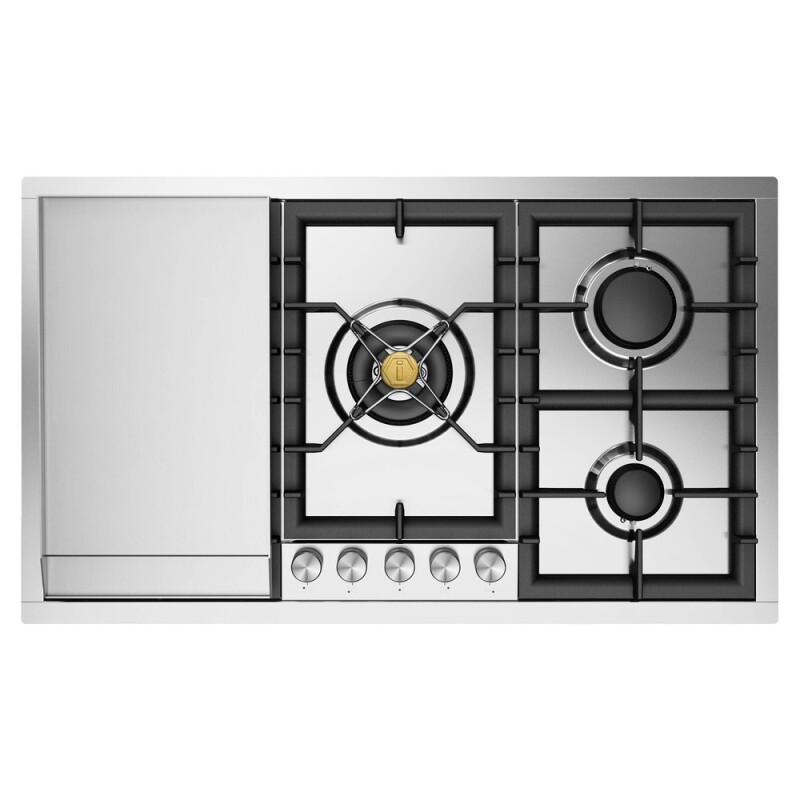 Professional Plus II 36 inch Built-In Gas Cooktop with Total Black Burners, in UHCPT95FSSLP