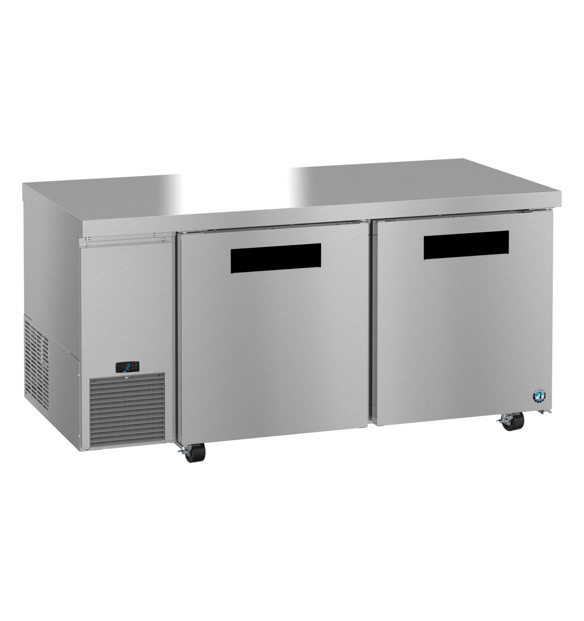ULF67B, Side Mount Freezer, Two Section Undercounter, Stainless Doors ULF67B