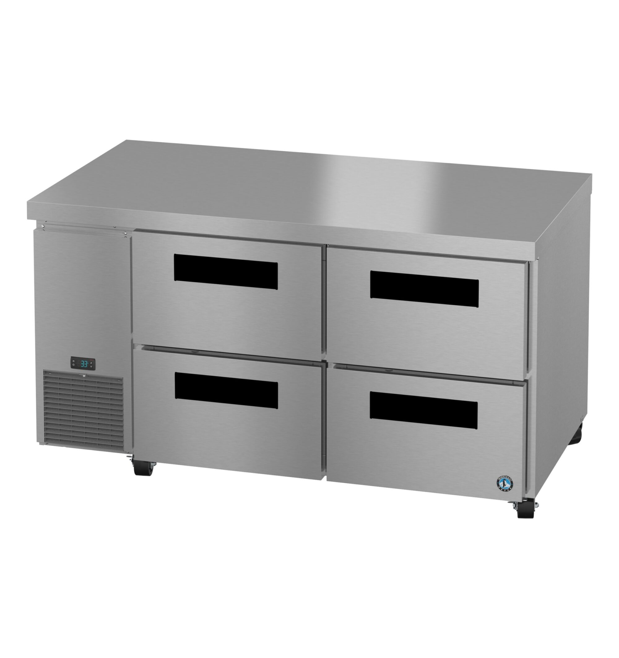 ULR60B-D4, Side Mount Refrigerator, Two Section Undercounter, Stainless Drawers ULR60BD4