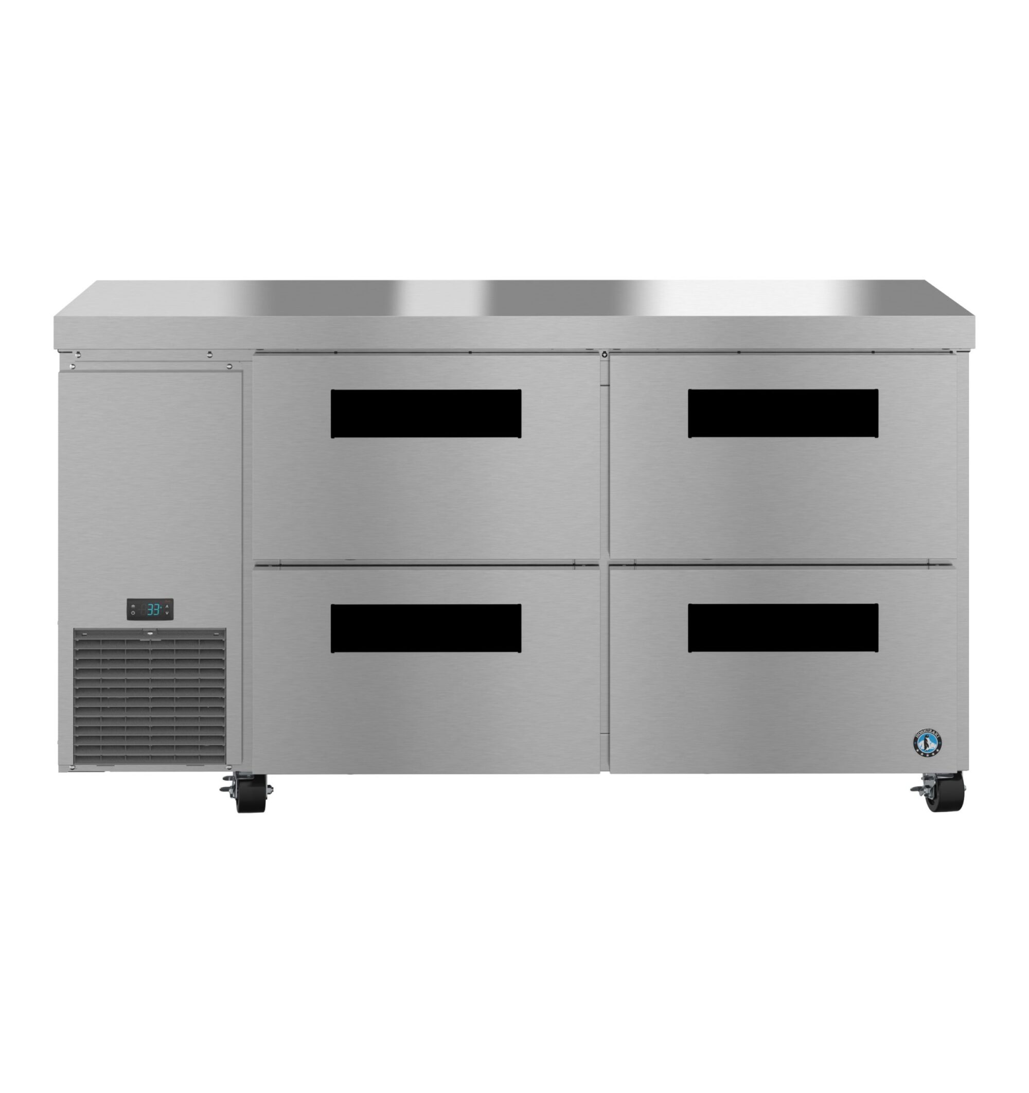 ULR60B-D4, Side Mount Refrigerator, Two Section Undercounter, Stainless Drawers ULR60BD4