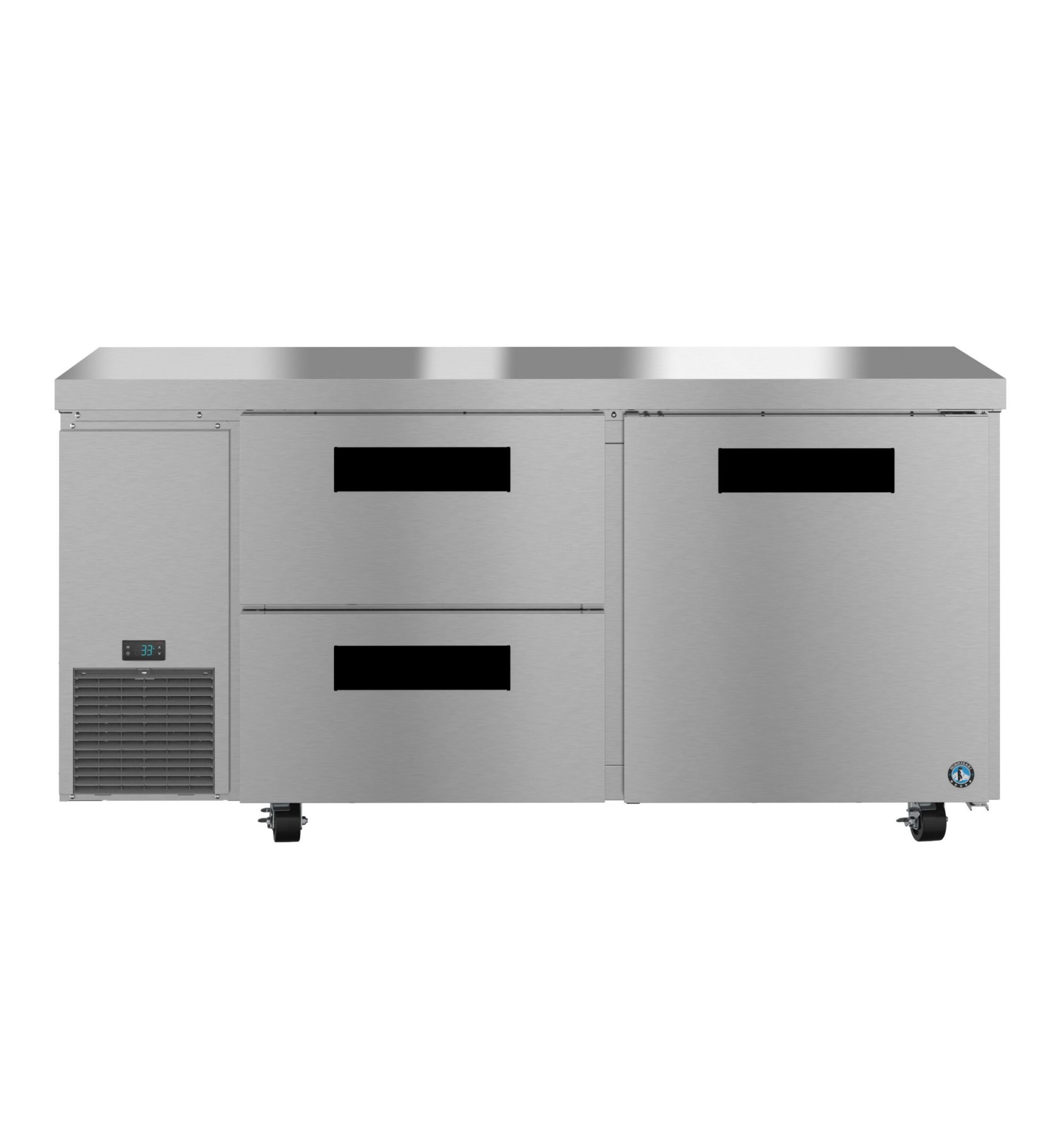 ULR67B-D2, Side Mount Refrigerator, Two Section Undercounter, Drawer/Door Combo ULR67BD2