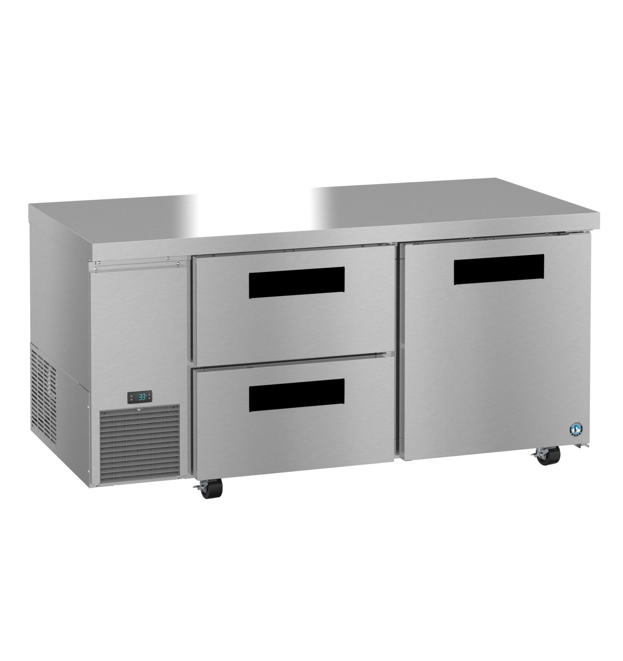 ULR67B-D2, Side Mount Refrigerator, Two Section Undercounter, Drawer/Door Combo ULR67BD2
