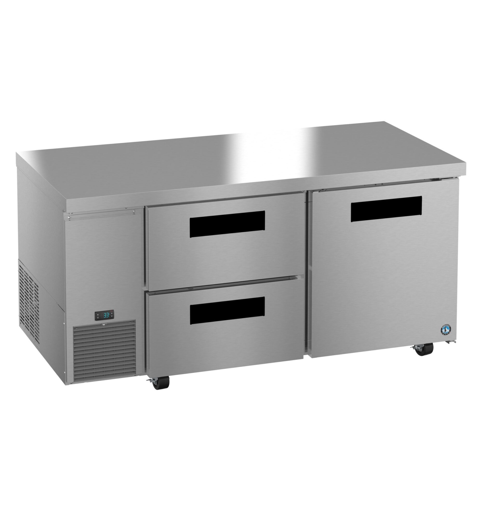 ULR67B-D2, Side Mount Refrigerator, Two Section Undercounter, Drawer/Door Combo ULR67BD2