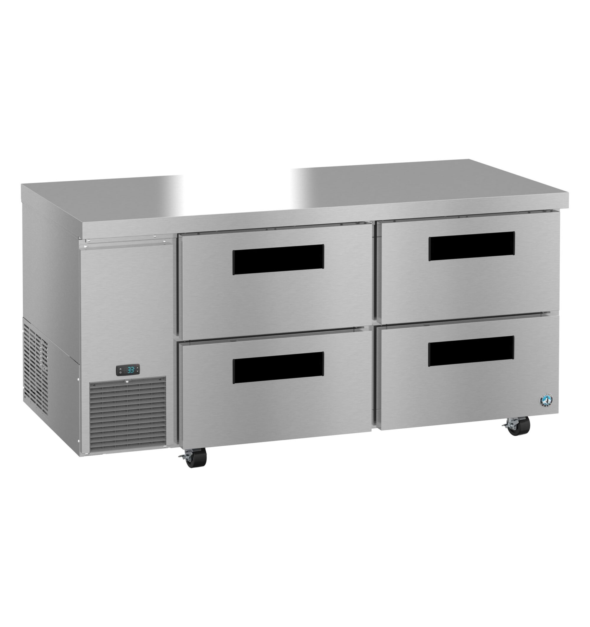 ULR67B-D4, Side Mount Refrigerator, Two Section Undercounter, Stainless Drawers ULR67BD4