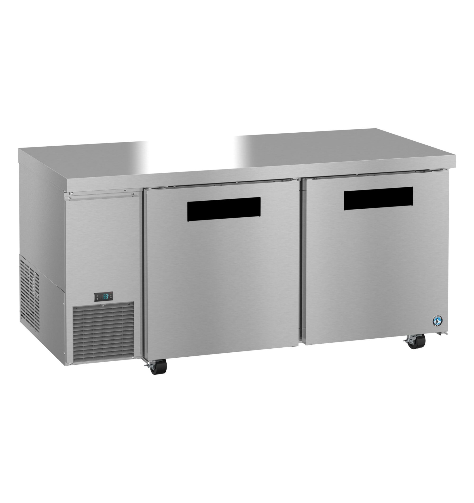 ULR67B, Side Mount Refrigerator, Two Section Undercounter, Stainless Doors ULR67B