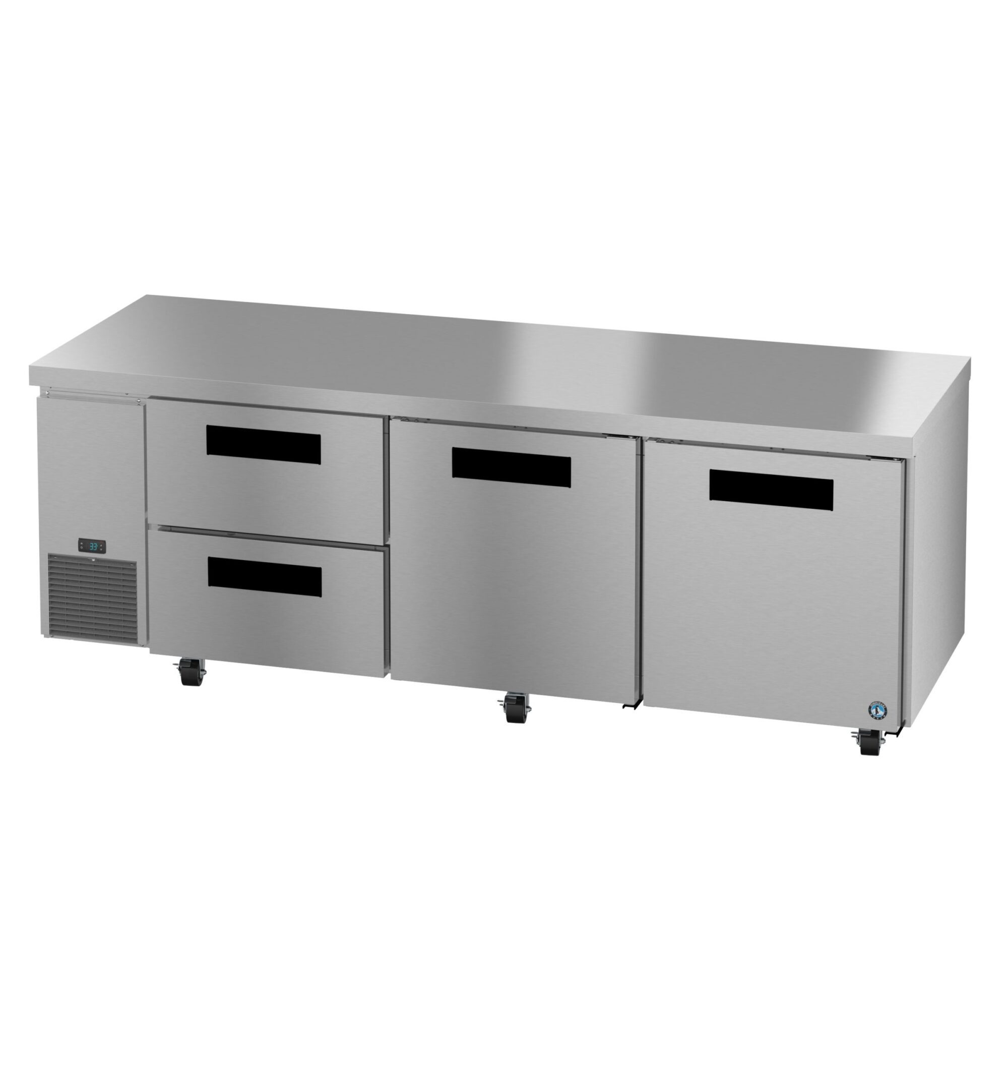 ULR93B-D2, Side Mount Refrigerator, Three Section Undercounter, Drawer/Door Combo ULR93BD2
