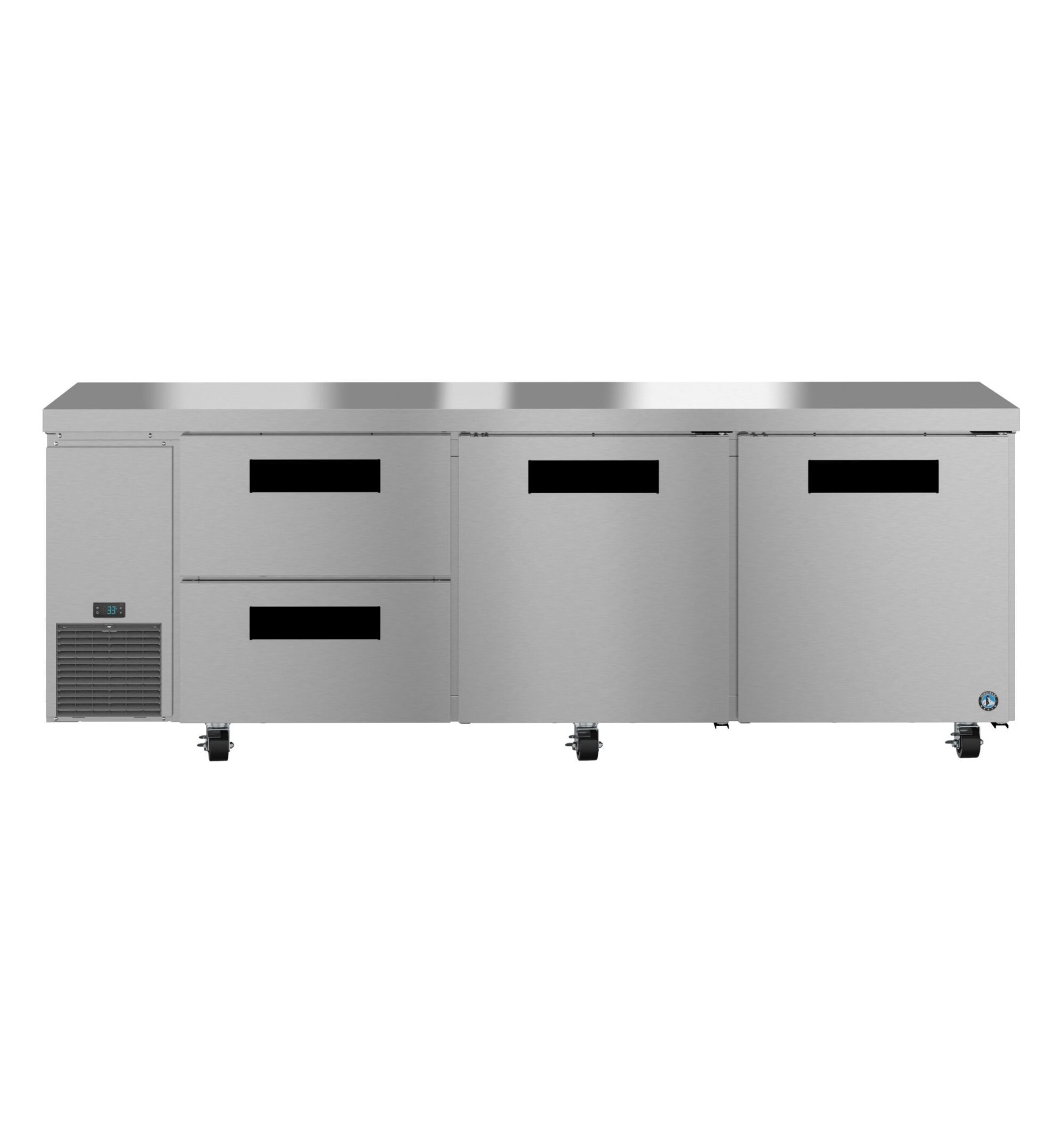ULR93B-D2, Side Mount Refrigerator, Three Section Undercounter, Drawer/Door Combo ULR93BD2