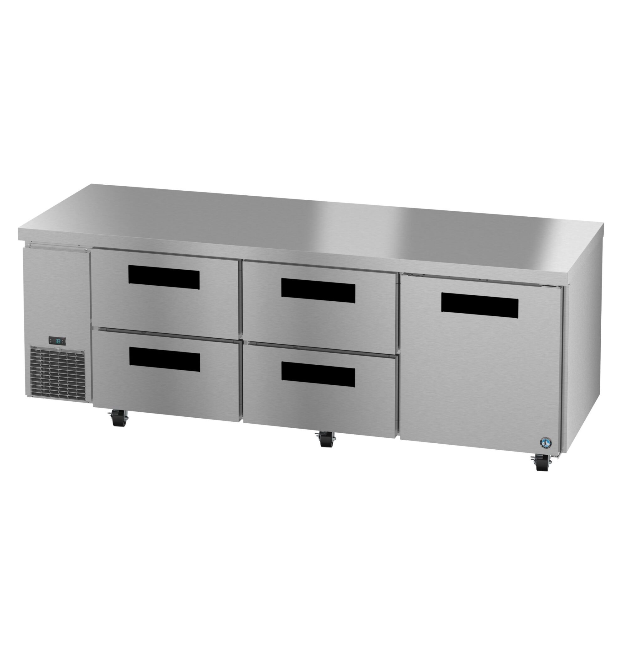 ULR93B-D4, Side Mount Refrigerator, Three Section Undercounter, Drawer/Door Combo ULR93BD4