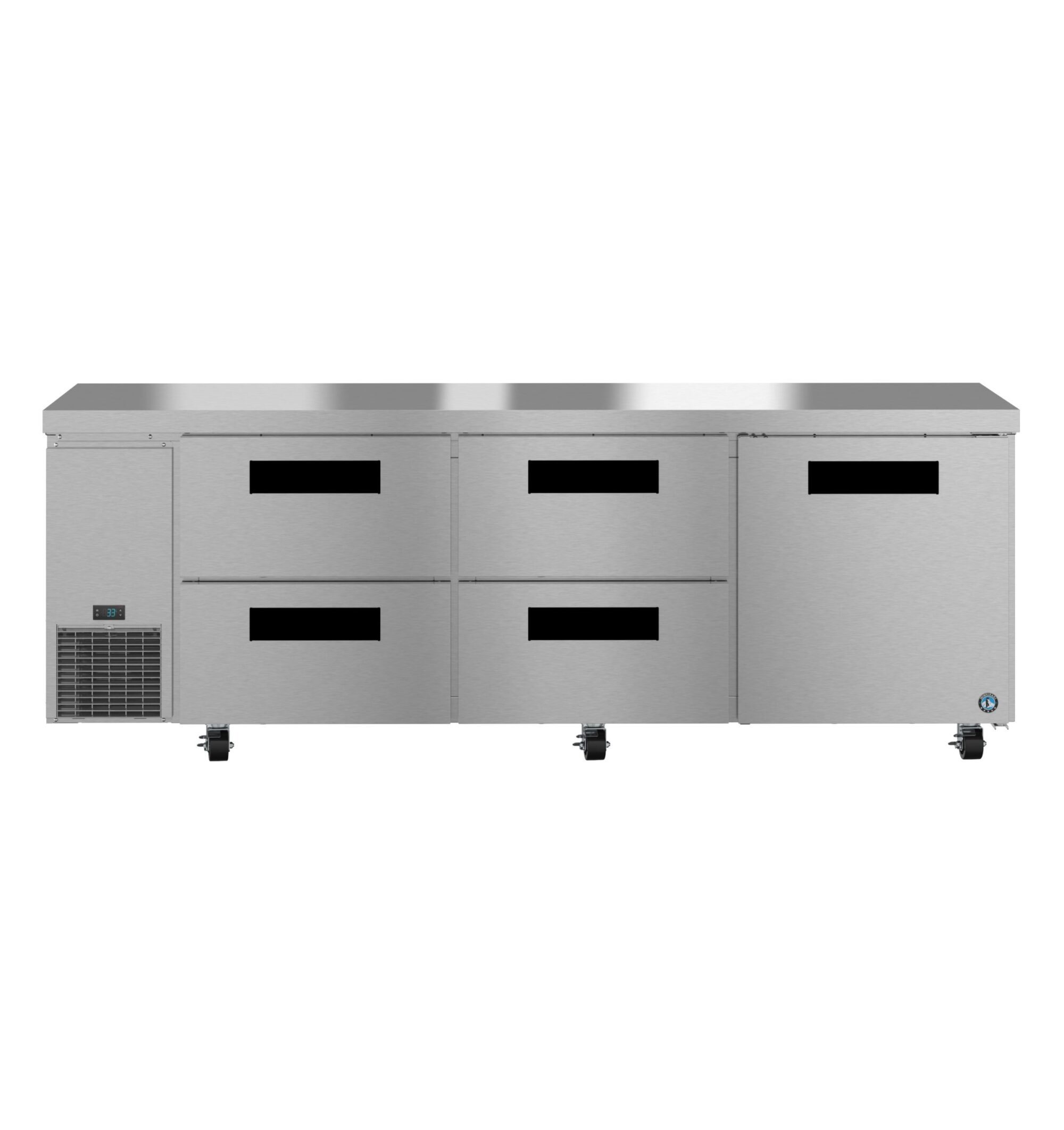 ULR93B-D4, Side Mount Refrigerator, Three Section Undercounter, Drawer/Door Combo ULR93BD4