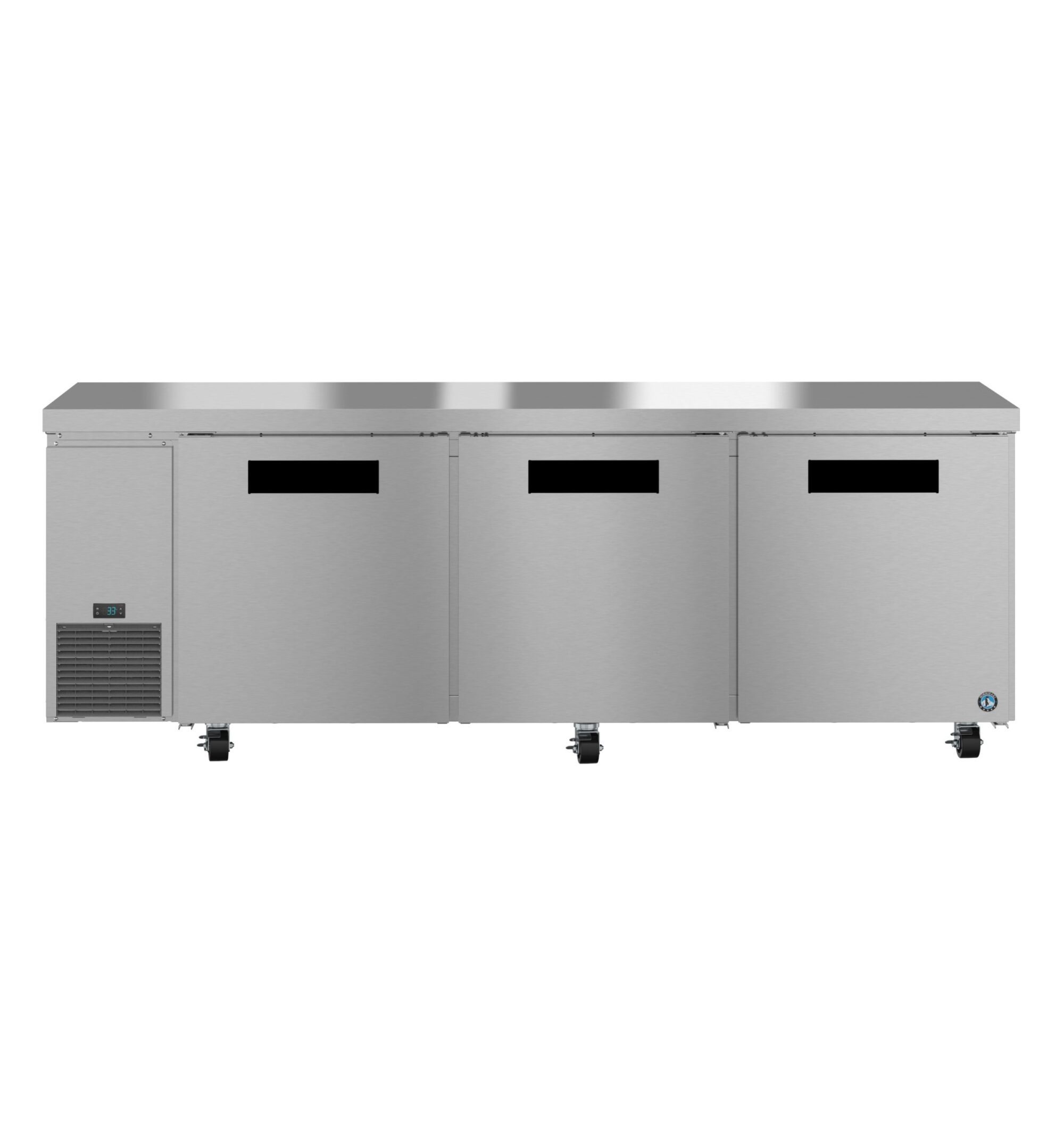 ULR93B, Side Mount Refrigerator, Three Section Undercounter, Stainless Doors ULR93B