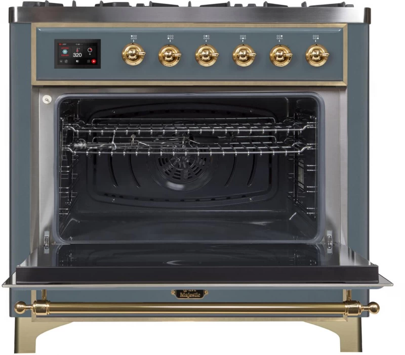 Majestic II Series 36" Dual Fuel Liquid Propane Freestanding Range UM096DNS3BGGLP