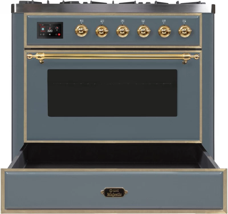 Majestic II Series 36" Dual Fuel Liquid Propane Freestanding Range UM096DNS3BGGLP
