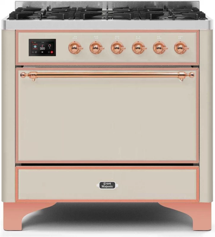Majestic II Series 36" Dual Fuel Liquid Propane Freestanding Range UM096DQNS3AWPLP