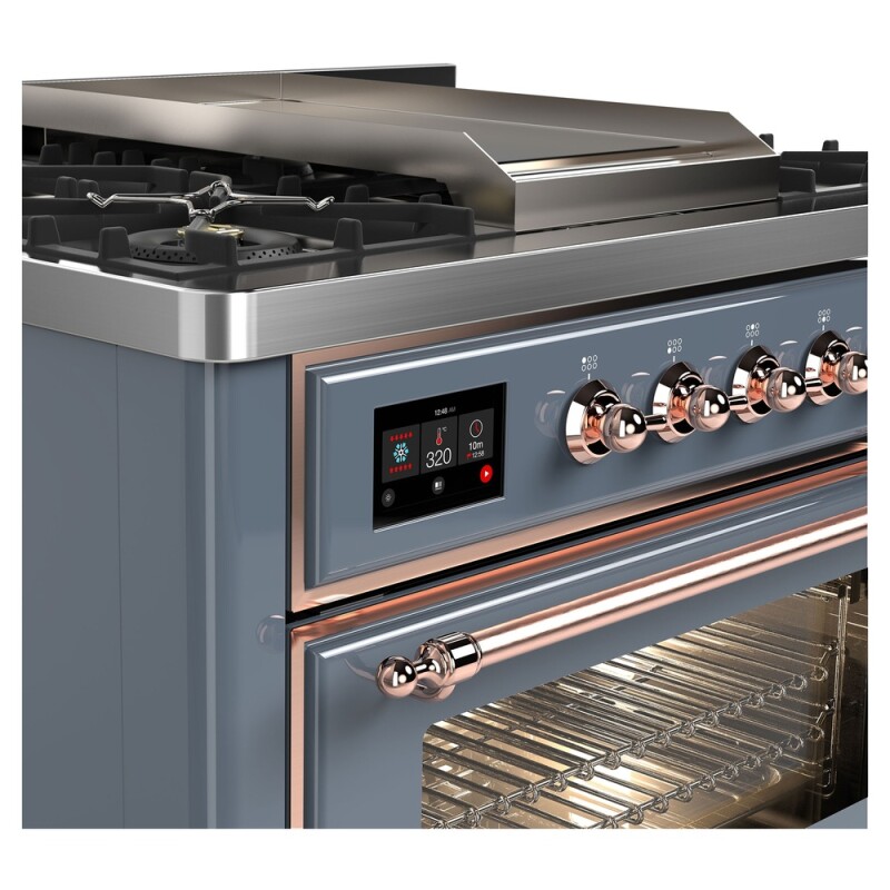Majestic II 36 inch Dual Fuel Range with 6 Black Burners, Griddle UM09FDNS3BGP