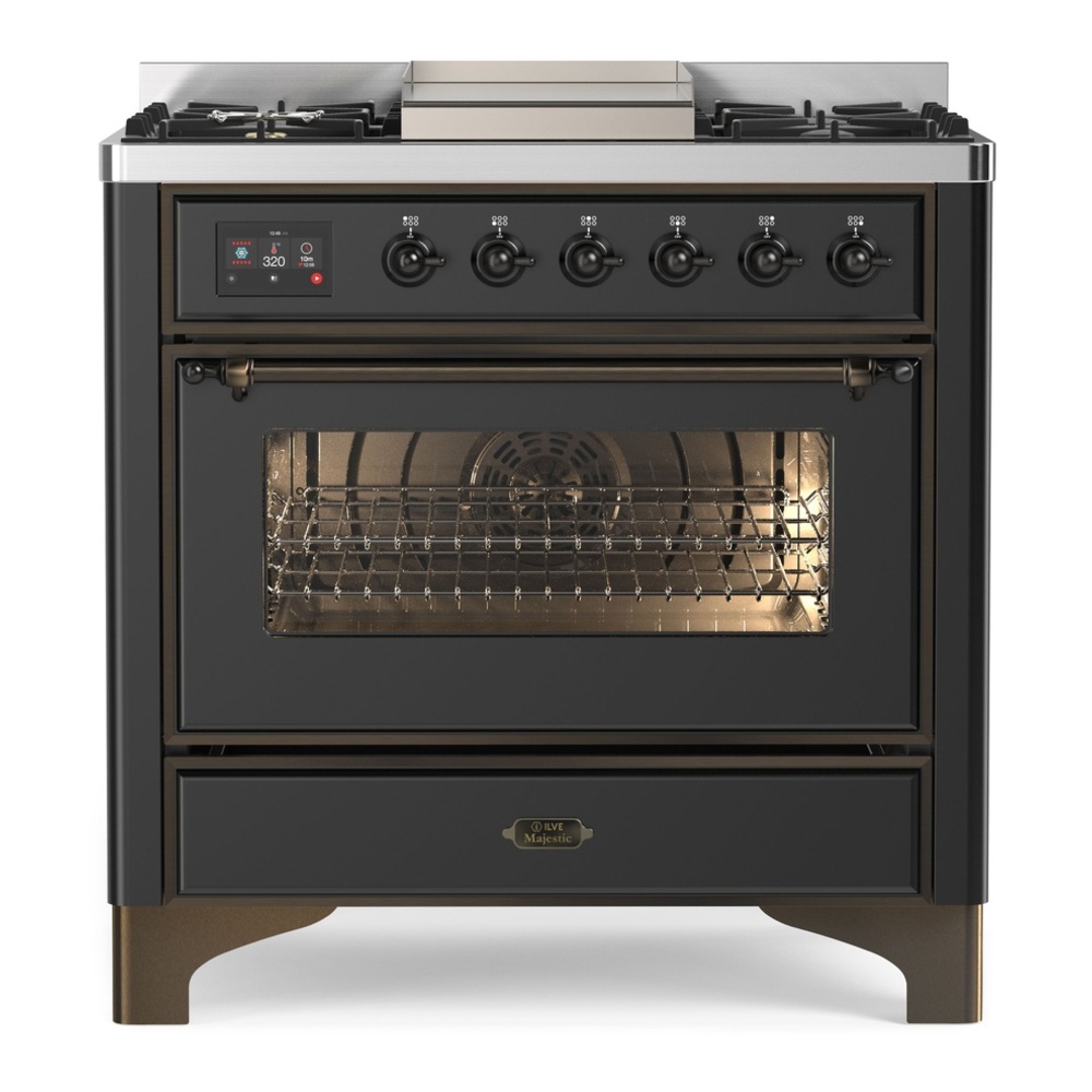 Majestic II Series 36" Dual Fuel Natural Gas Freestanding Range UM09FDNS3MGB