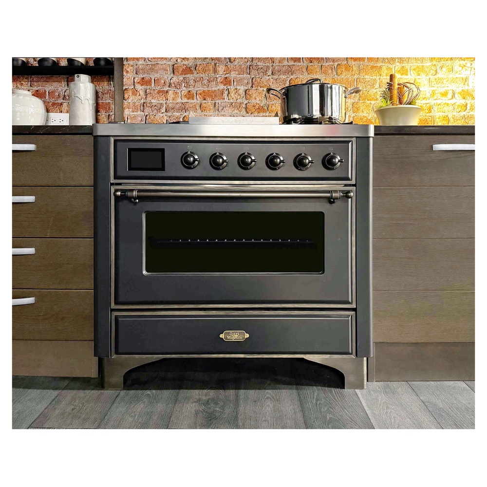 Majestic II Series 36" Dual Fuel Natural Gas Freestanding Range UM09FDNS3MGB