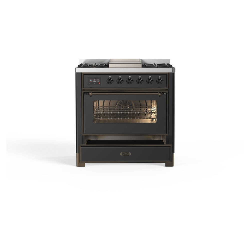 Majestic II Series 36" Dual Fuel Natural Gas Freestanding Range UM09FDNS3MGB