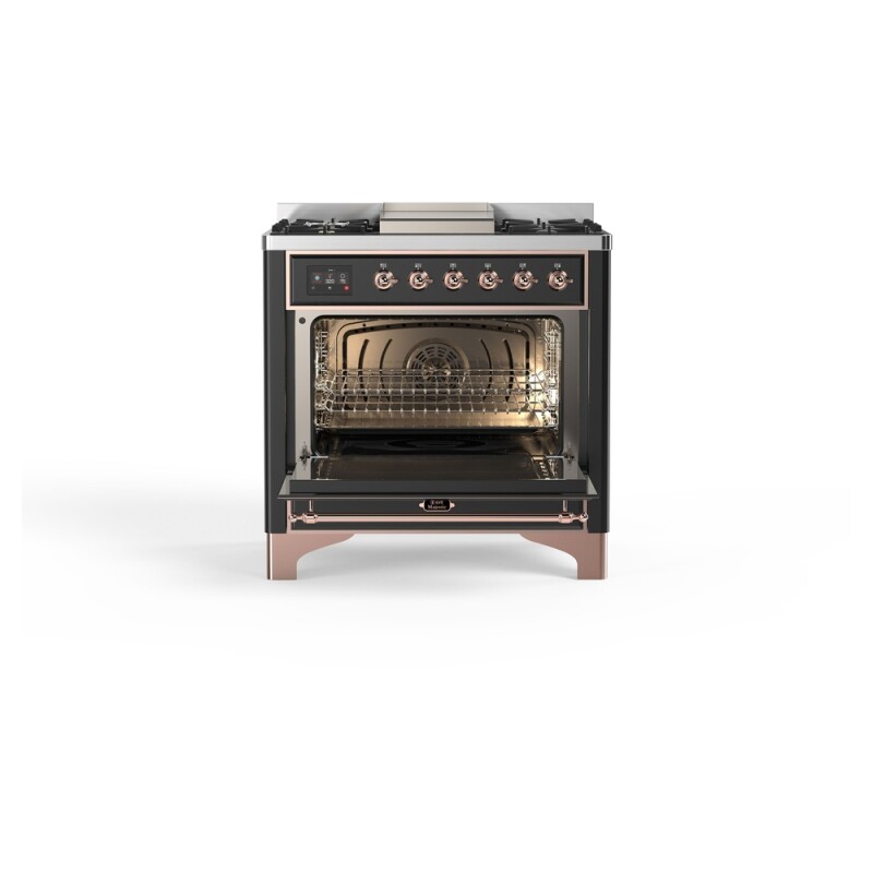 Majestic II 36 inch Dual Fuel Range with 6 Black Burners, Griddle UM09FDNS3MGP