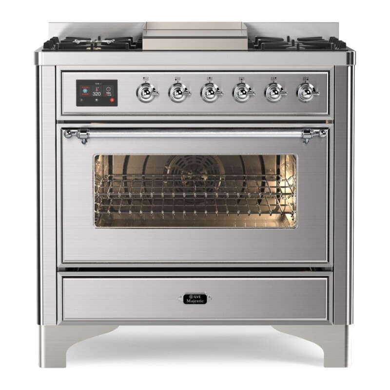 Majestic II Series 36" Dual Fuel Natural Gas Freestanding Range UM09FDNS3SSC