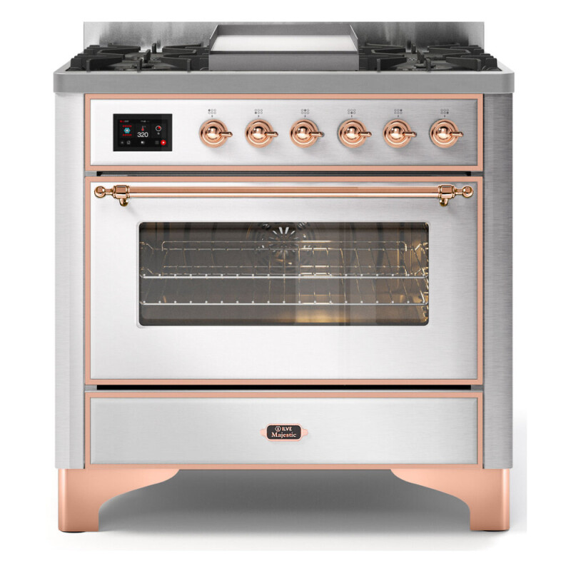 Majestic II Series 36" Dual Fuel Natural Gas Freestanding Range UM09FDNS3WHP