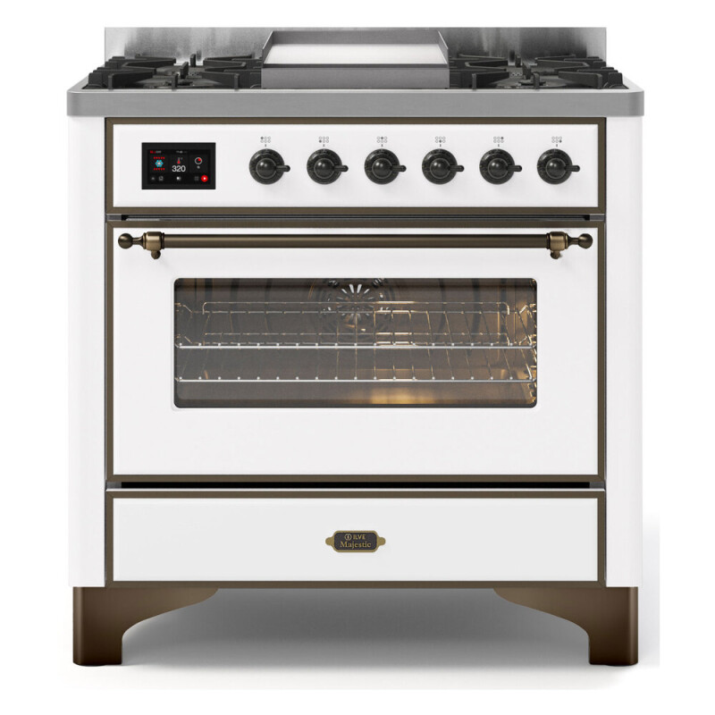 Majestic II Series 36" Dual Fuel Natural Gas Freestanding Range UM09FDNS3WHB