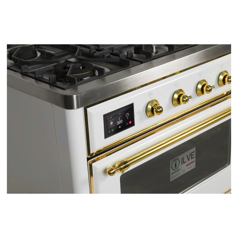 Majestic II 36 inch Dual Fuel Range with 6 Black Burners, Griddle UM09FDNS3WHG