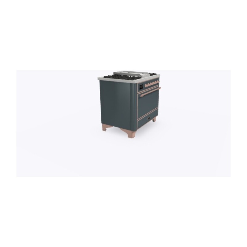 Majestic II 36 inch Dual Fuel Range with 6 Black Burners, Griddle UM09FDQNS3BGP