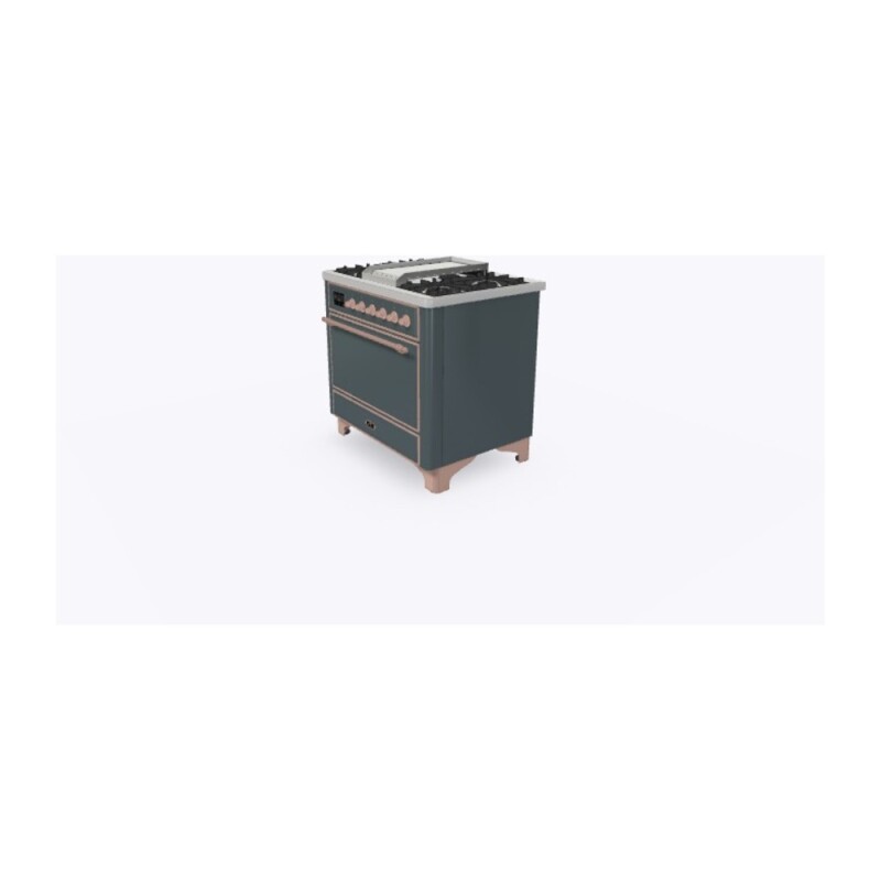 Majestic II 36 inch Dual Fuel Range with 6 Black Burners, Griddle UM09FDQNS3BGP
