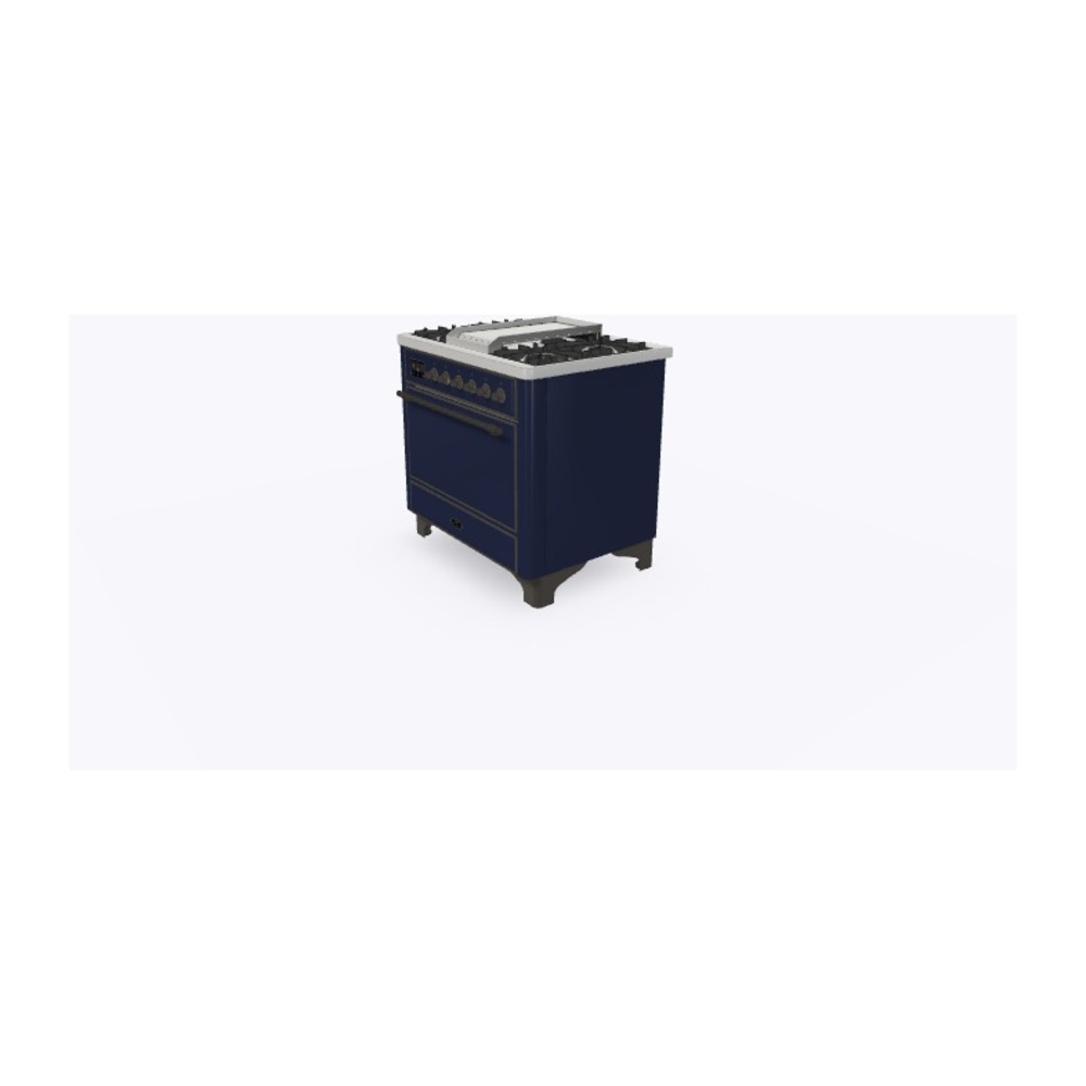 Majestic II 36 inch Dual Fuel Range with 6 Black Burners, Griddle UM09FDQNS3MBBLP, product image 5 of 6