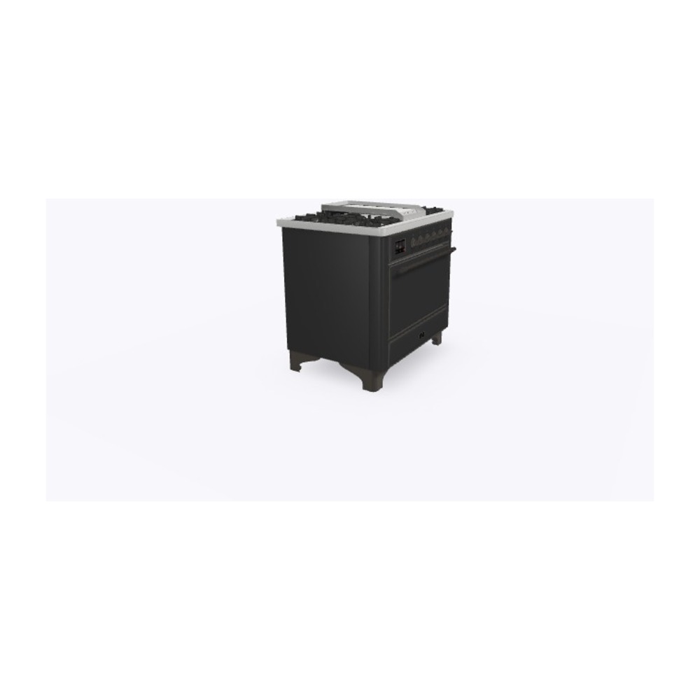 Majestic II Series 36" Dual Fuel Natural Gas Freestanding Range UM09FDQNS3MGB